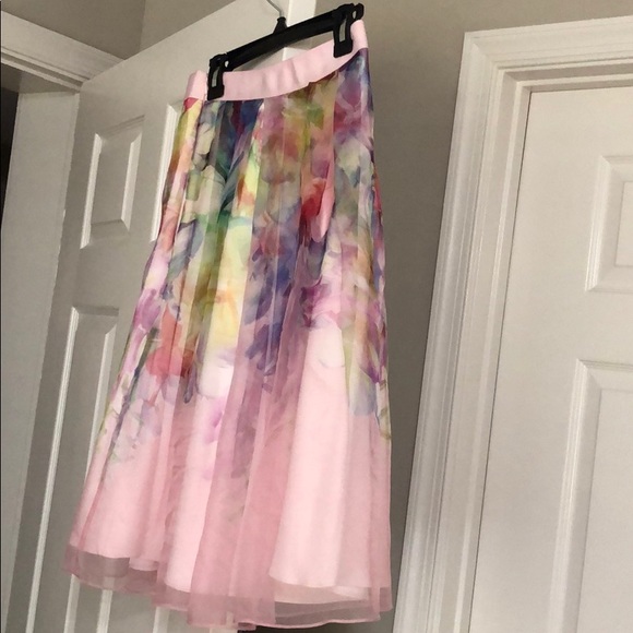 Ted baker  midi length tea skirt size 0 - Picture 7 of 9